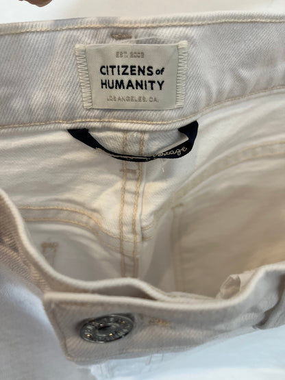 CITIZENS OF HUMANITY. Denim blanco recto abotonado rotos. T 30 (40)