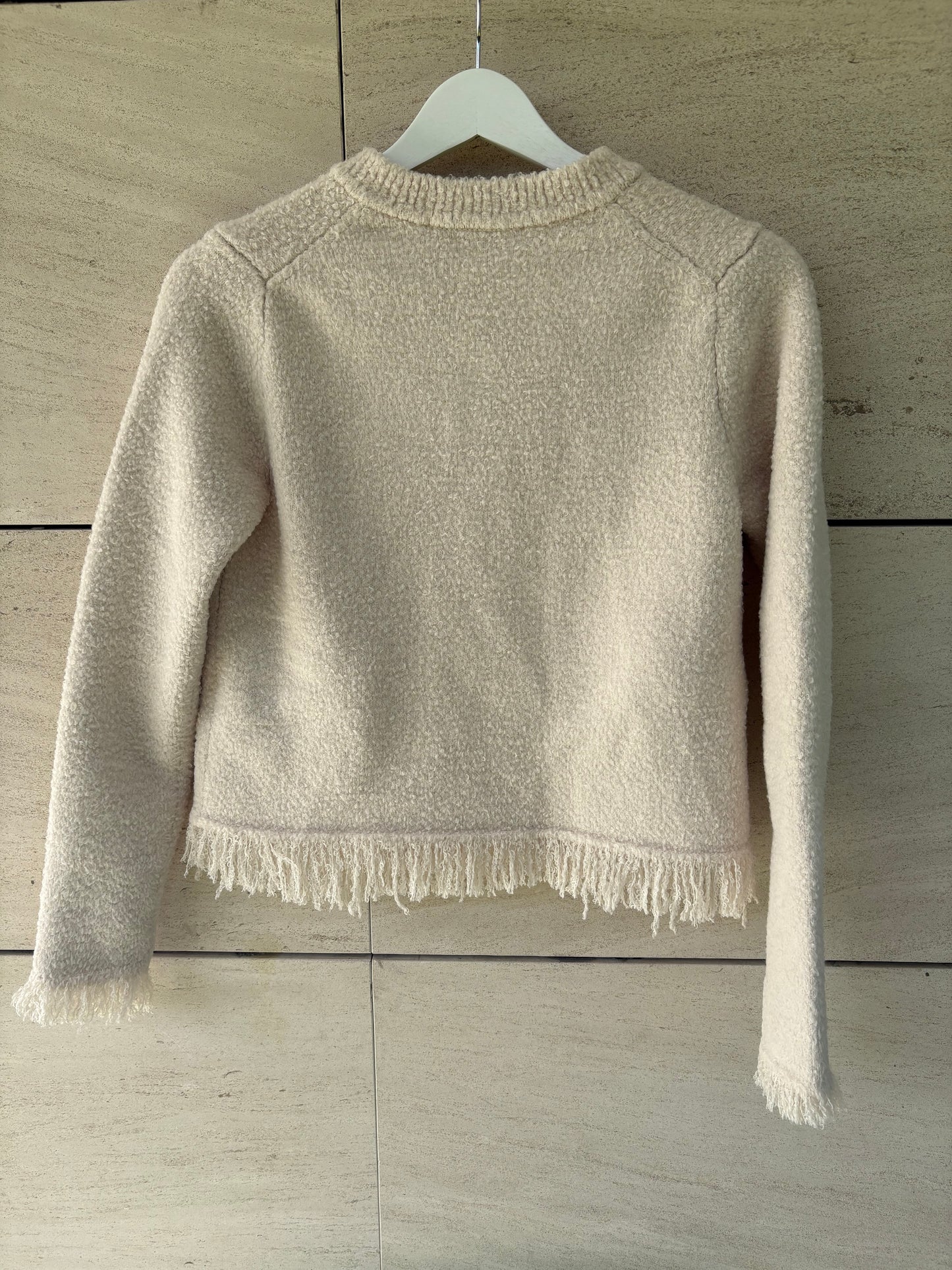 ZARA. Chaqueta punto lazos. T S