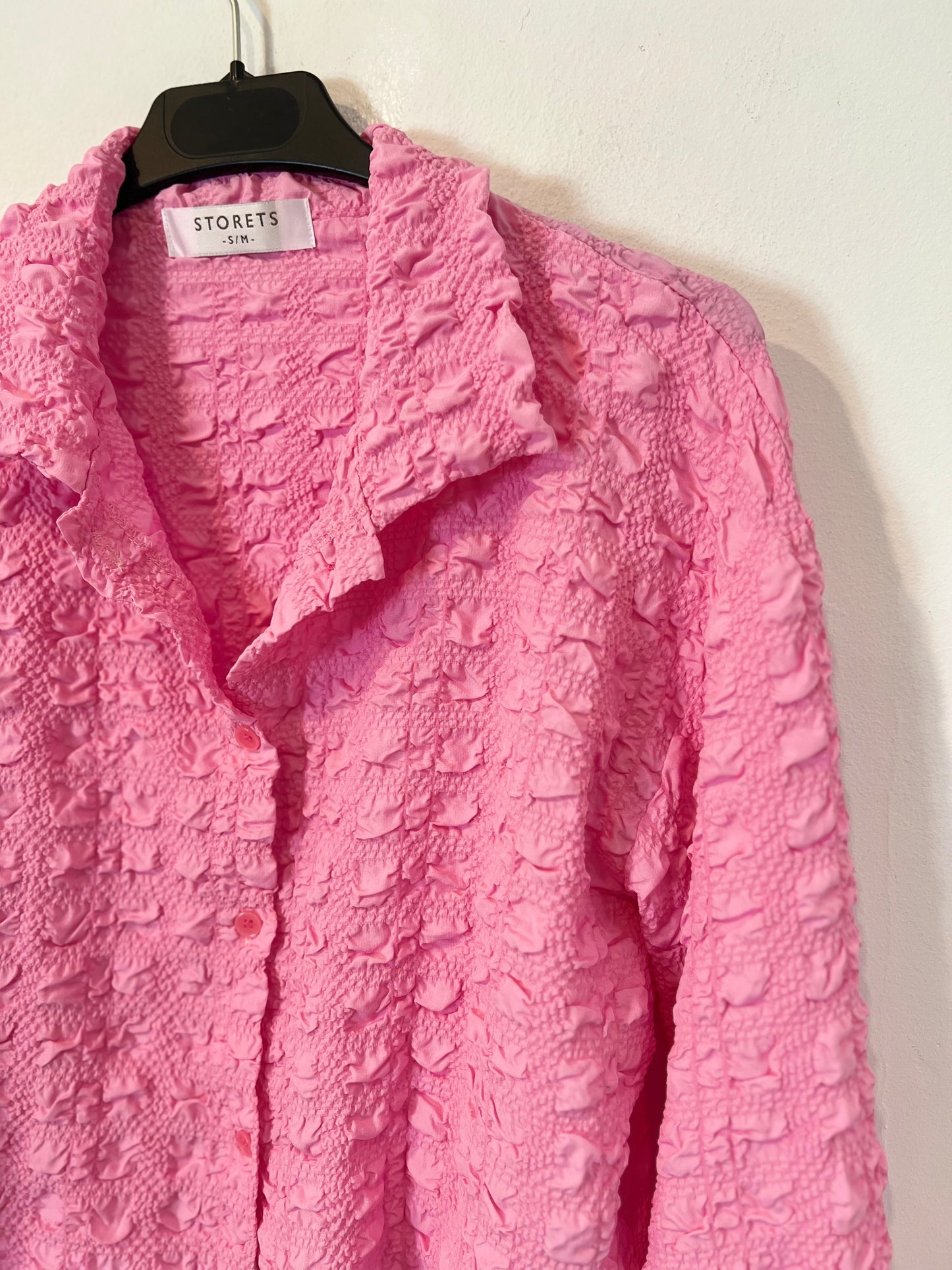 STORETS. Pink Ts/m texture blouse