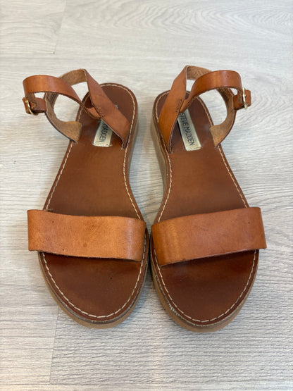 STEVE MADDEN. Sandalia marrón piel