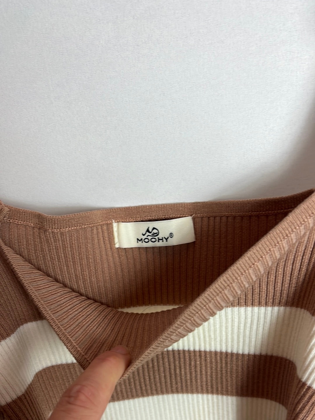 MOCHY. Top rayas mangas abullonadas TU(xs)