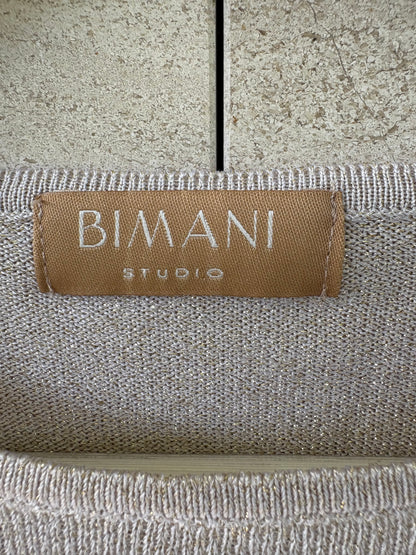 BIMANI. Top punto hilos dorados