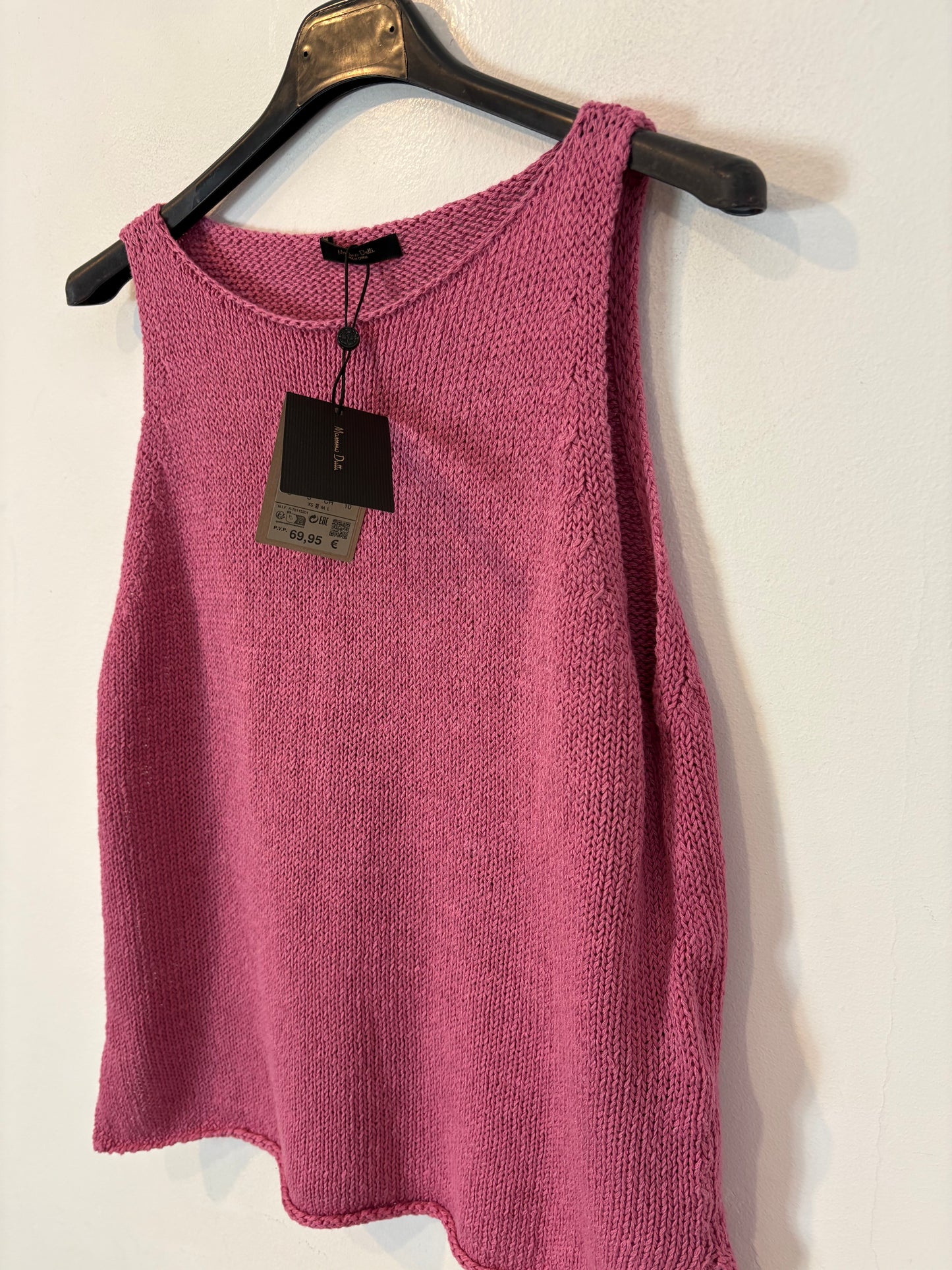 MASSIMO DUTTI. Top rosa halter