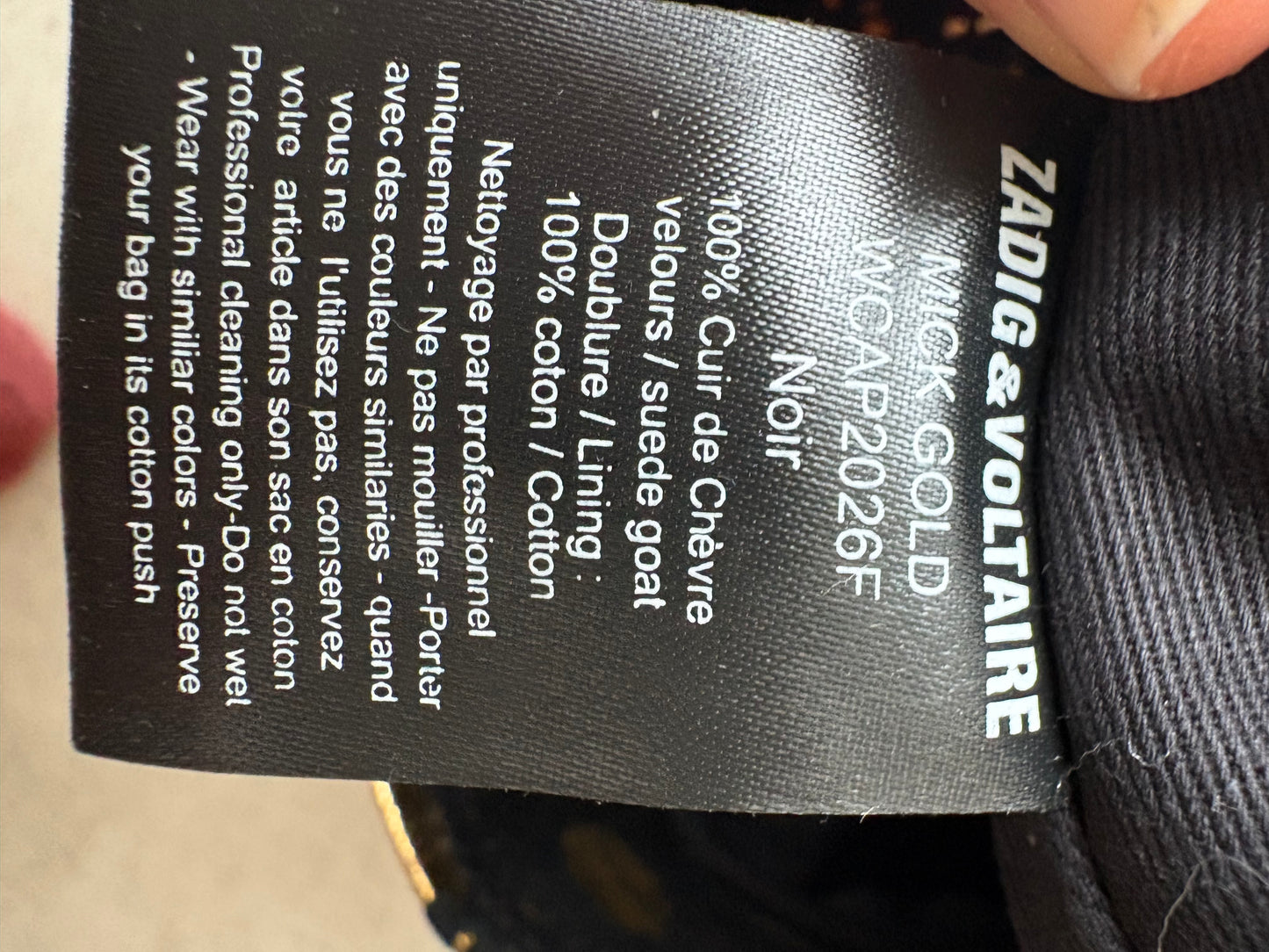 ZADDIG & VOLTAIRE. Bolso tote piel dorados