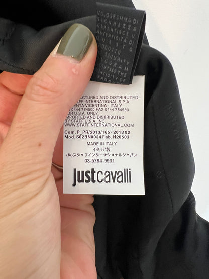 JUSTCAVALLI. Blazer tonos beige estampada T.L