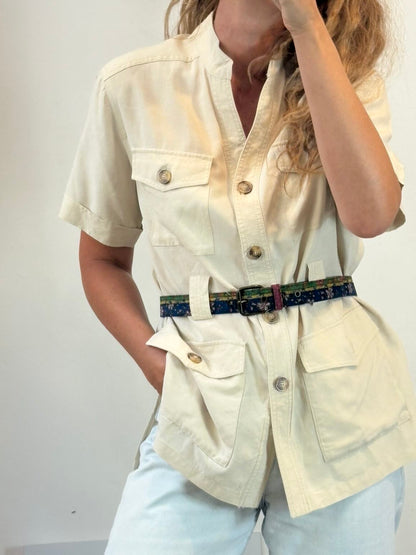 LLOYD'S . Camisa sahariana beige