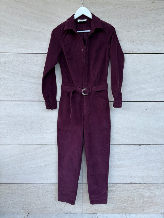 BA&SH. Mono largo berenjena textura