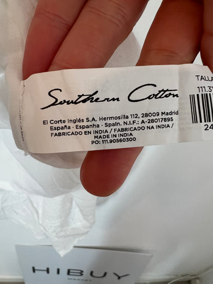 SOUTHERN COTTON. Falda midi blanca troquelada T.s