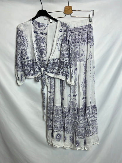 MARIADELAORDEN. Total hippie-style skirt and top look. TS