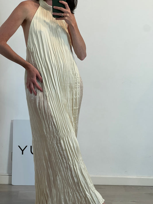 ZARA. Vestido plisado espalda T.xs/s