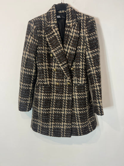 ZARA. Blazer tweed pata de gallo. T S