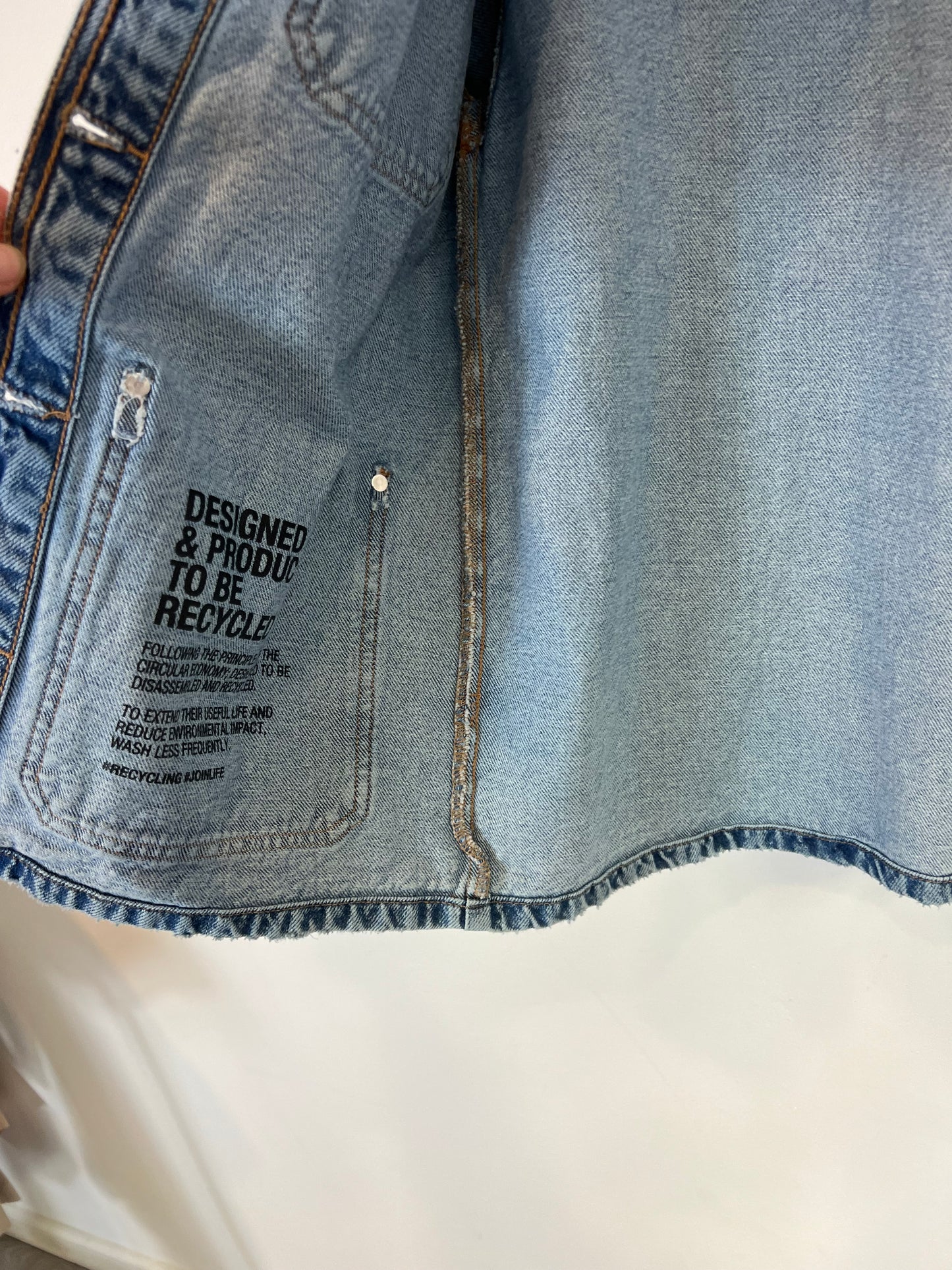 ZARA. Chaqueta denim bolsillos. T 13- 14 años (XS/S)