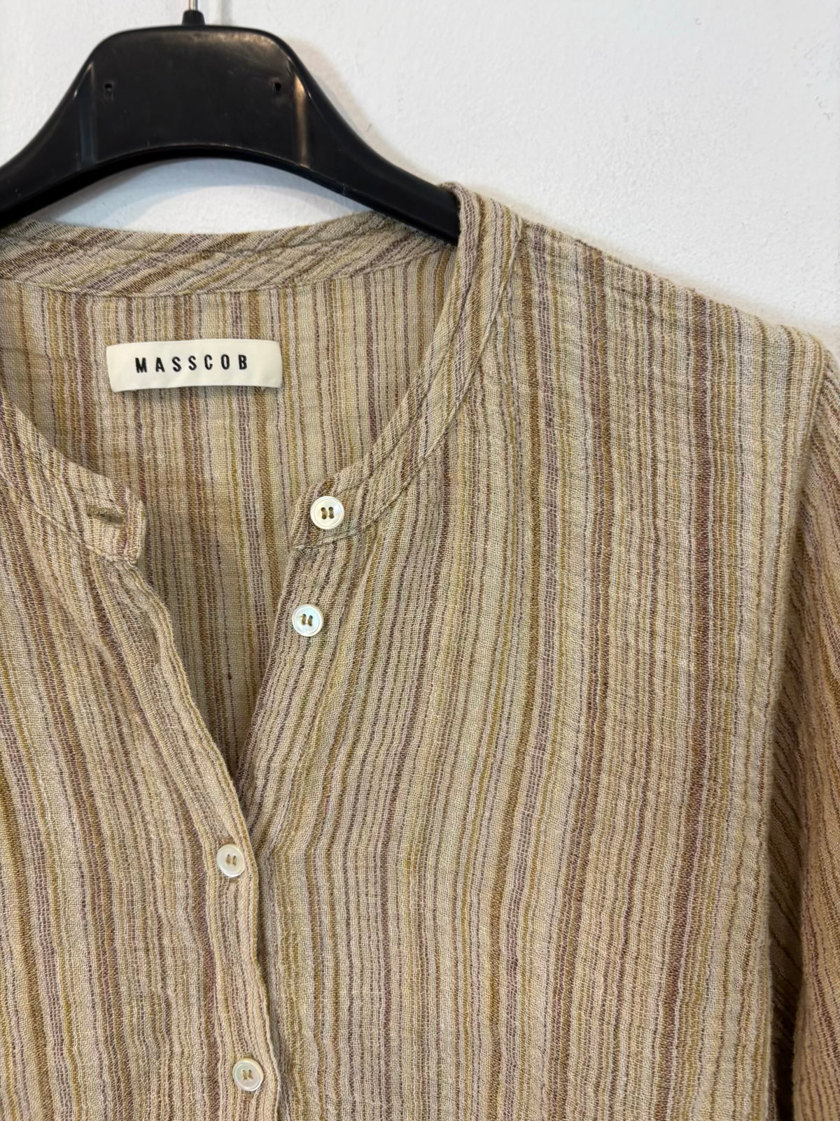 MASSCOB. Blusa fluida rayas mezcla