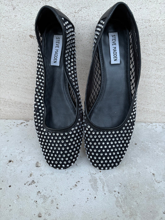 STEVE MADDEN. Bailarina rejilla tachuelas