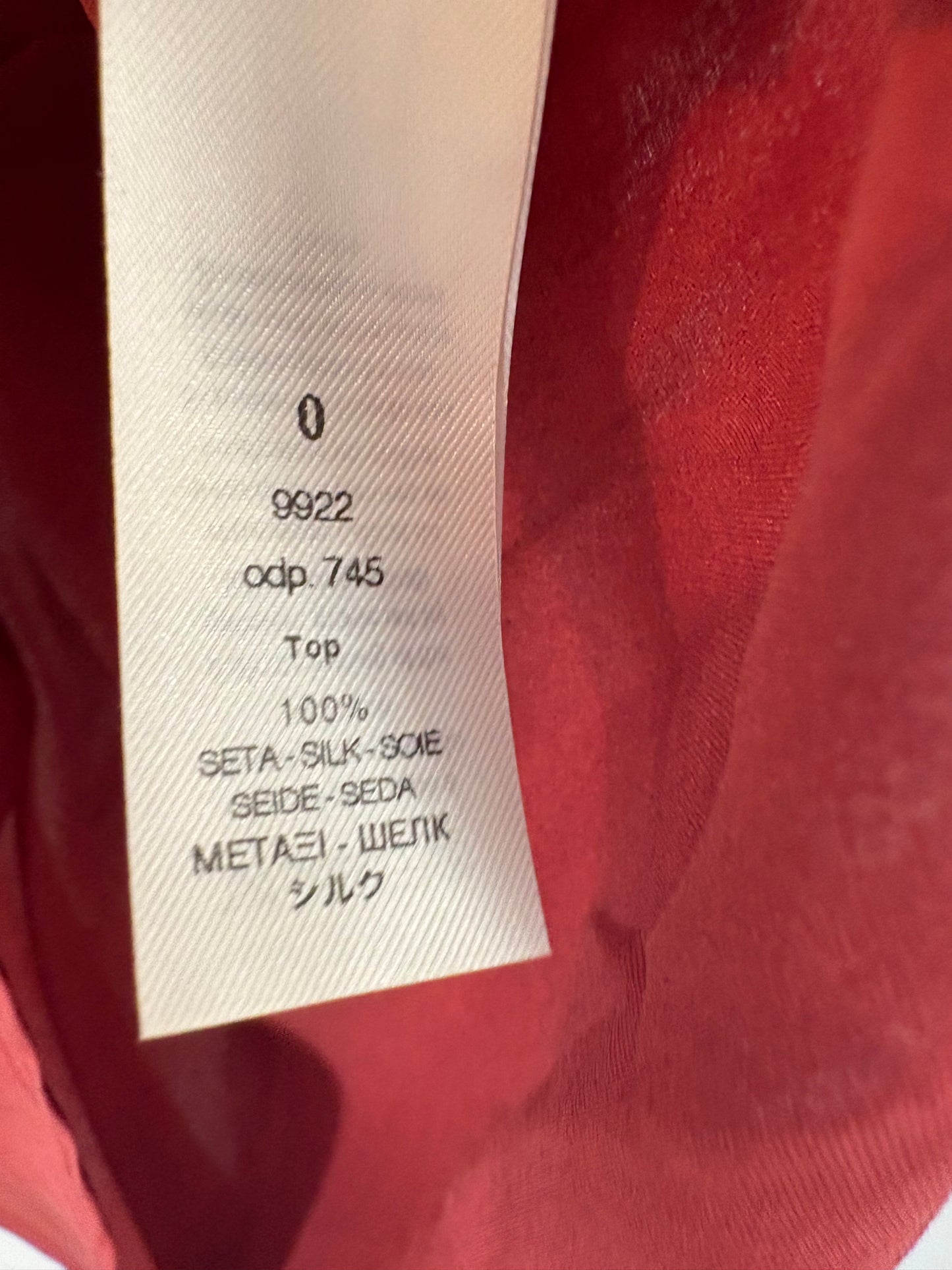 FORTE FORTE. Top seda color teja