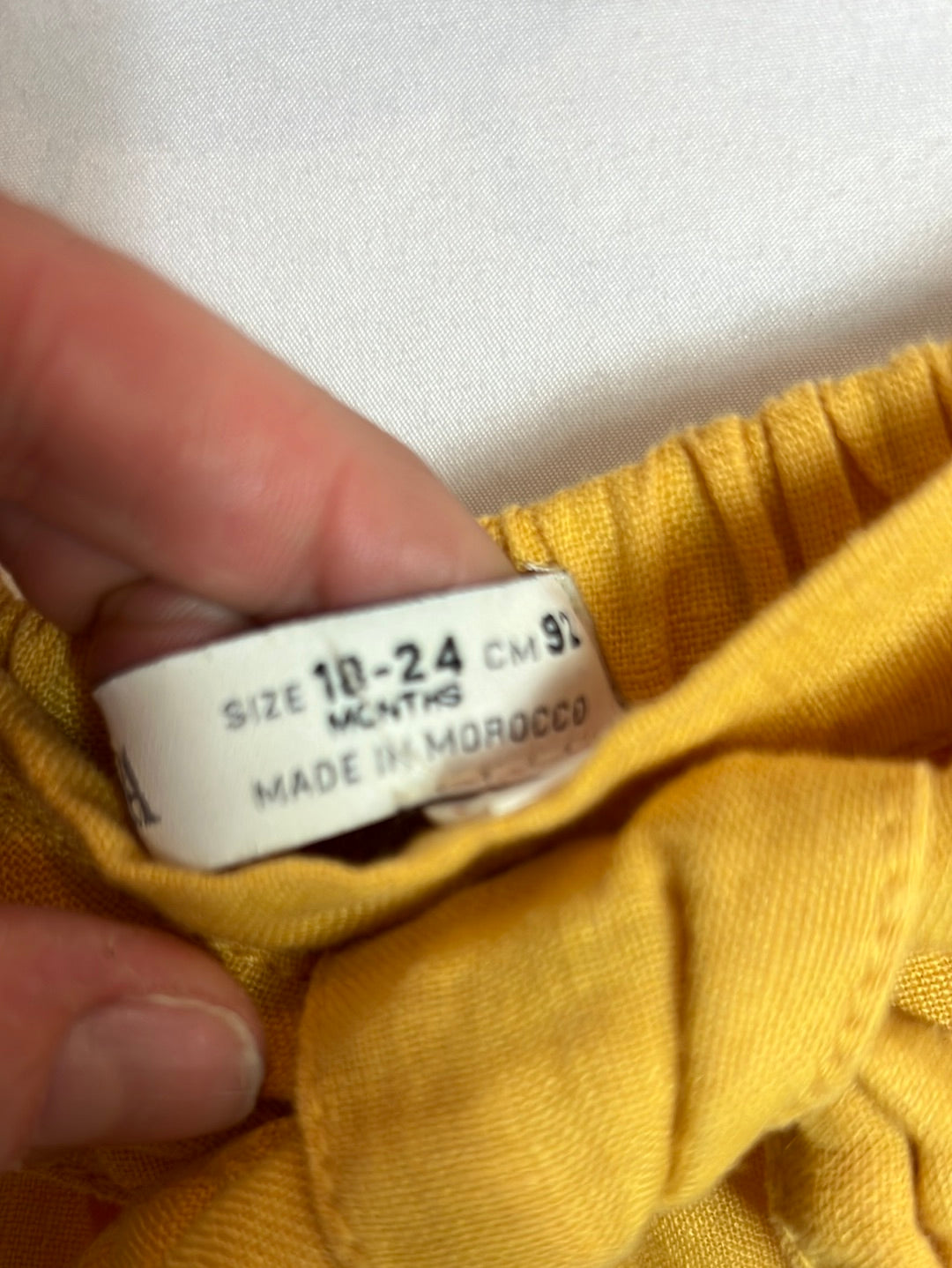 ZARA. Mustard linen Bermuda shorts. Size 18-24 months