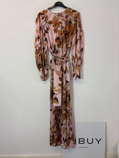 MONTENEGRO. Vestido largo estampado lazada