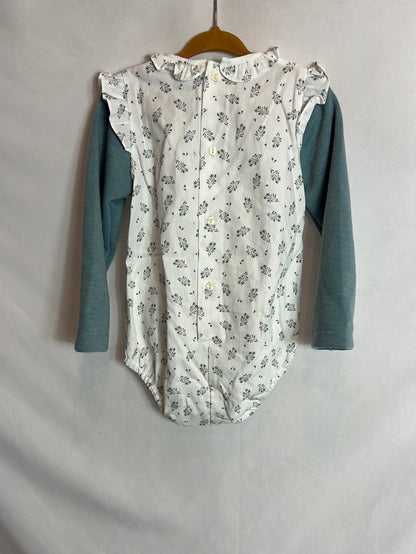 ANCAR. Ranita flores manga punto azul