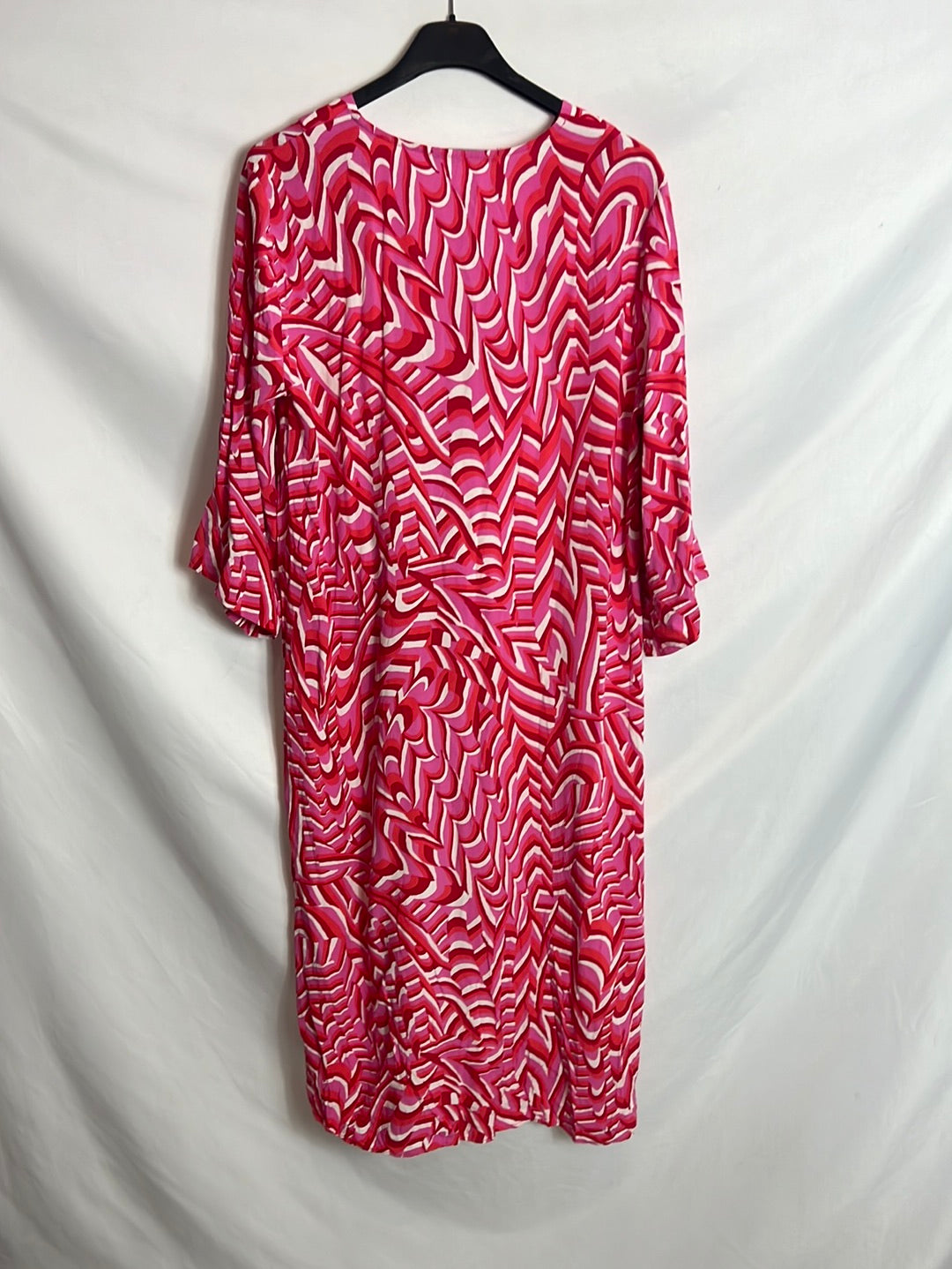 ZARA. Vestido fluido colores. T M