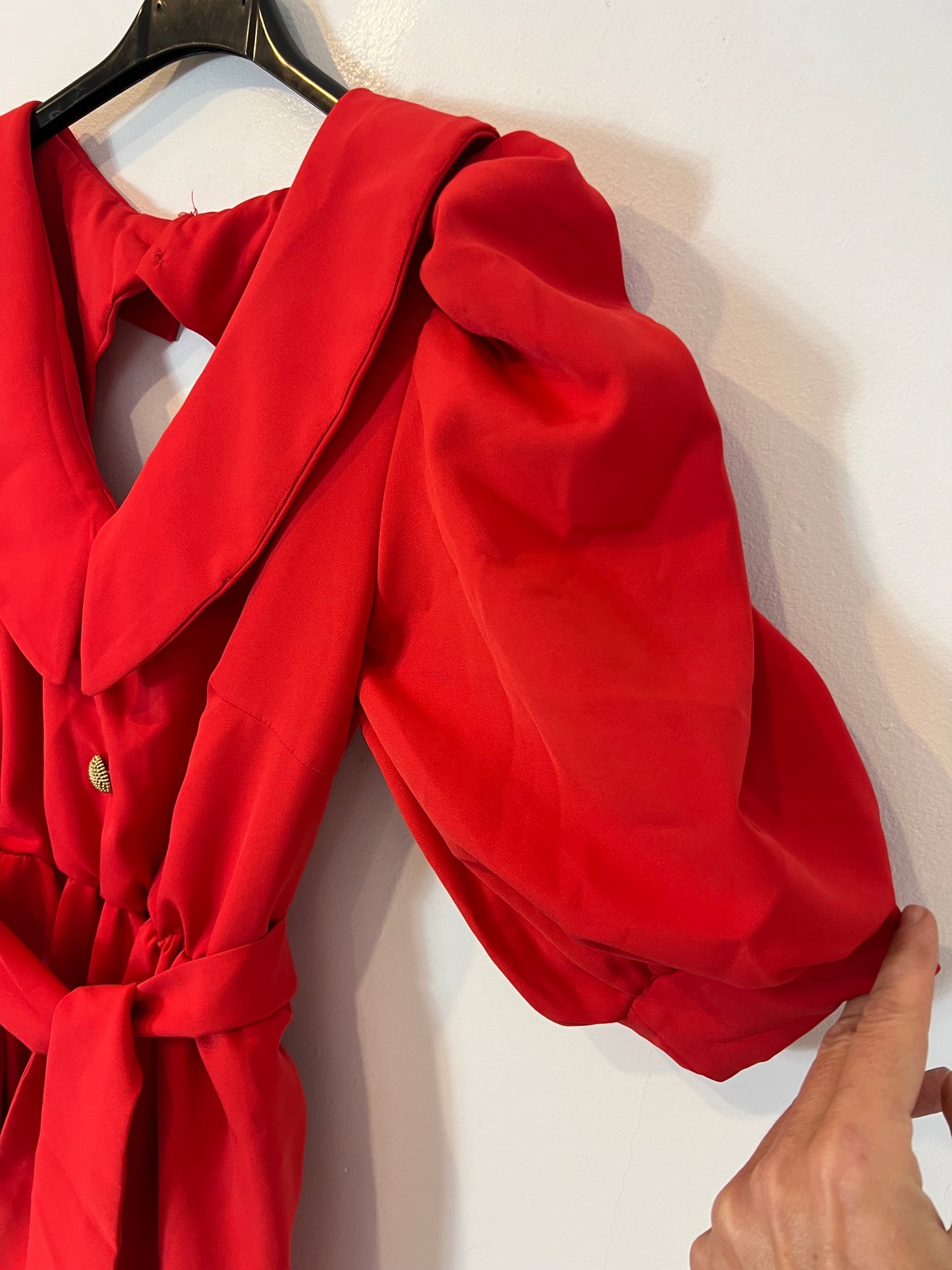 NECKIES. Vestido rojo volantes detalle espalda T.u(m)