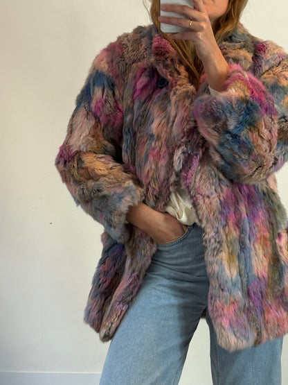 OTRAS. Abrigo pelo natural colores