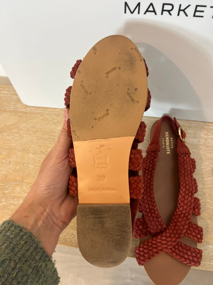 PETITE MENDIGOTE. Sandalia plana piel teja. T 39