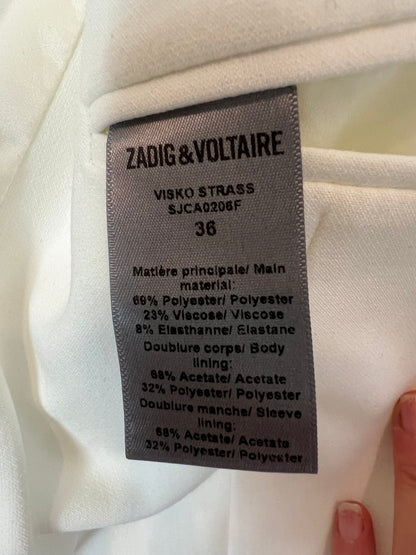ZADIG&VOLTAIRE. blazer blanca brillantes rock T.36