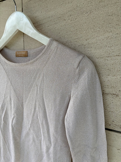 BIMANI. Top punto hilos dorados