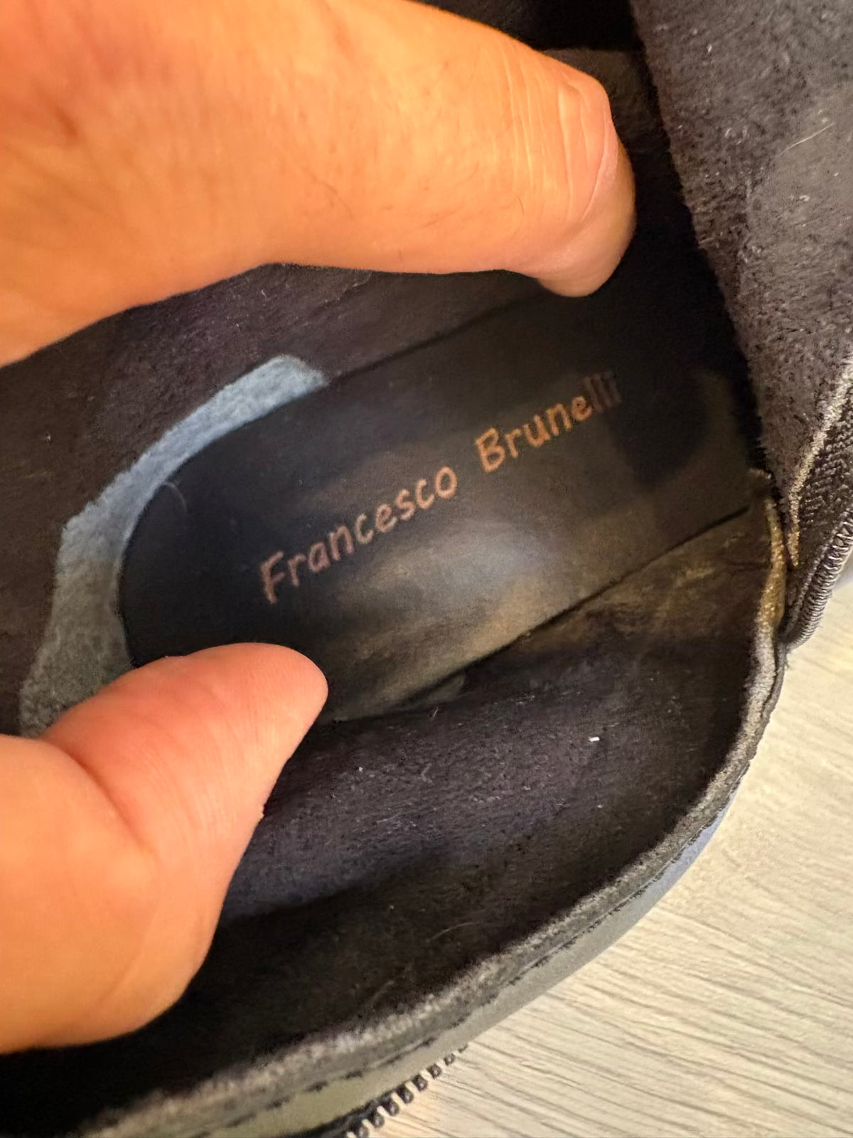 FRANCESCO BRUNELLI. Botas alas en negro. T 40