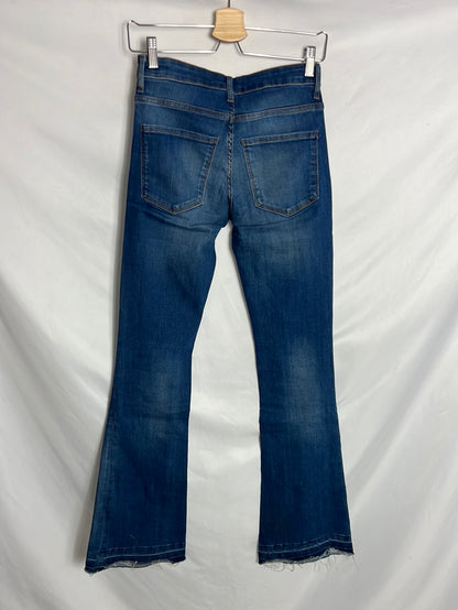 ZARA. Denim acampanado elastico. T 34