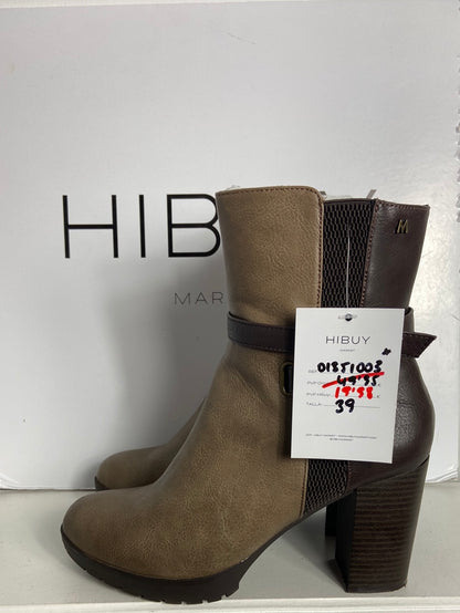 MARIAMARE. Two-tone brown ankle boots size 39