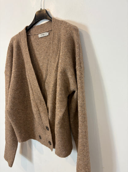 Chaqueta beige jaspeada con lana