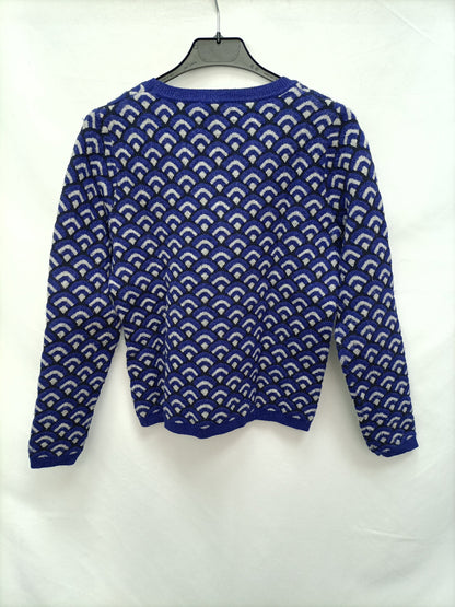KOOKAÏ. Grey and blue printed sweater T.xs