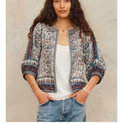 M.A.B.E. Chaqueta algodón estampada volumen
