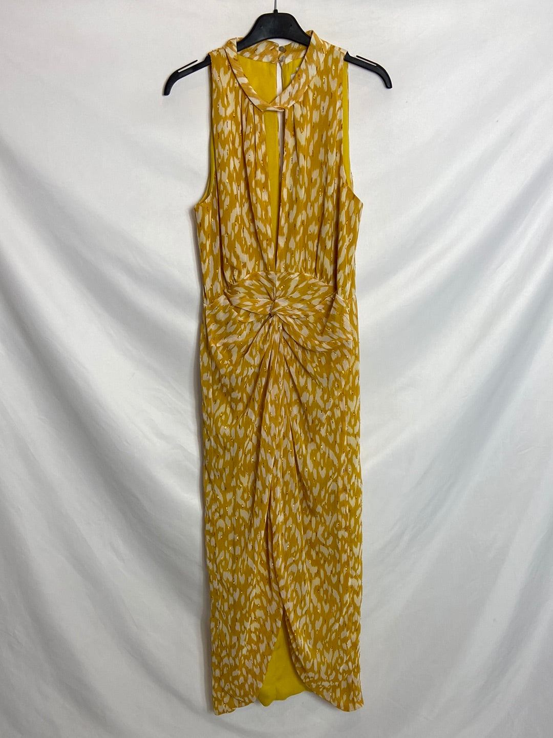 SCALPERS. Vestido amarillo estampado T.S