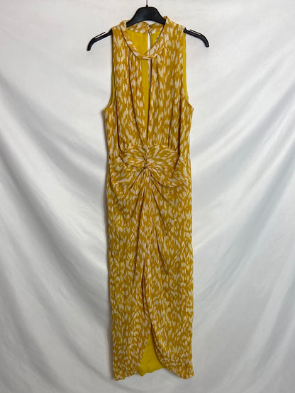 SCALPERS. Vestido amarillo estampado T.S