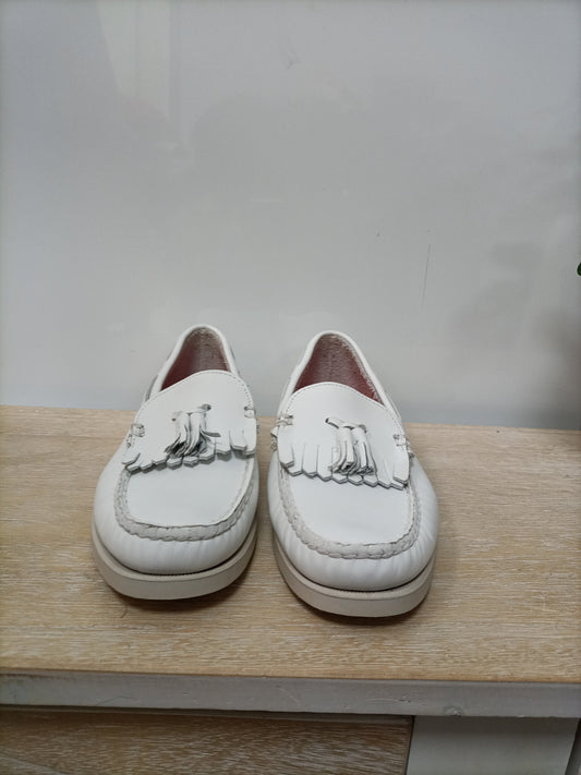 SEBAGO. White loafers size 38