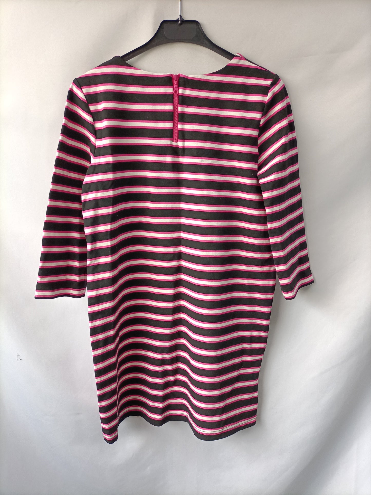 EASY WEAR. Striped burgundy dress. TL