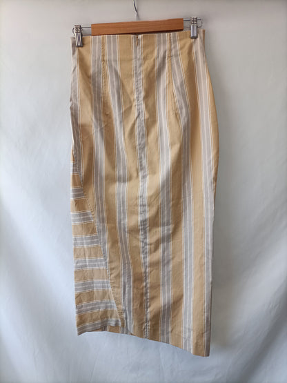 ZARA. Striped midi skirt Ts