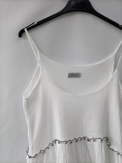 DEKIEN. Vestido blanco fluido Tu(s)