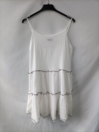 DEKIEN. Vestido blanco fluido Tu(s)