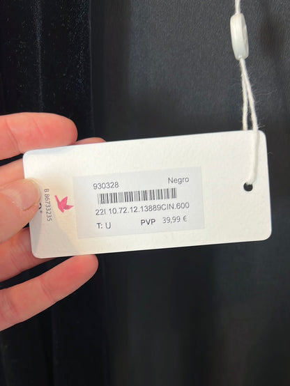 ALGO BONITO. Kimono largo negro encaje Tu(m)