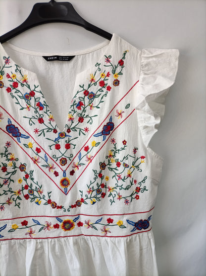 SHEIN. Embroidered Ts Short Dress