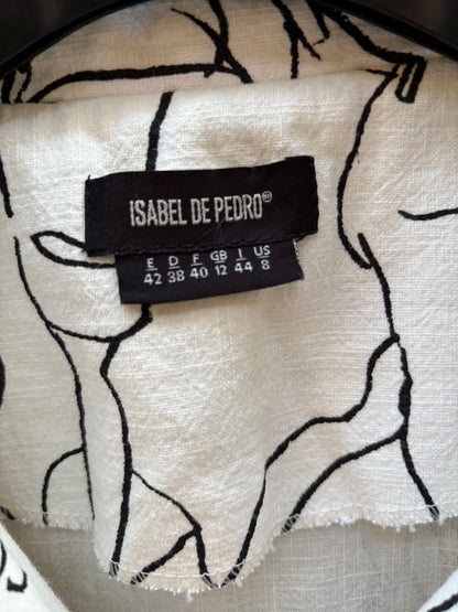 ISABEL DE PEDRO. Chaqueta lino estampada