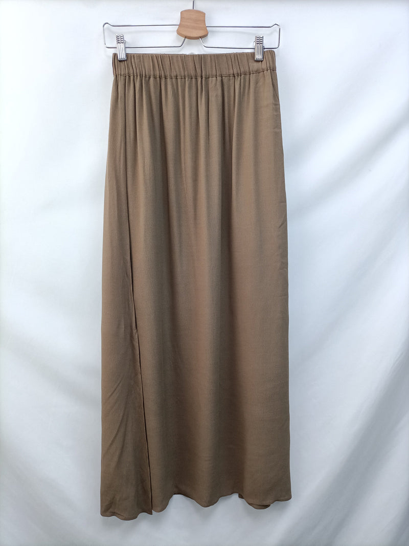 AMERICAN VINTAGE. Falda midi marrón verdoso T.S