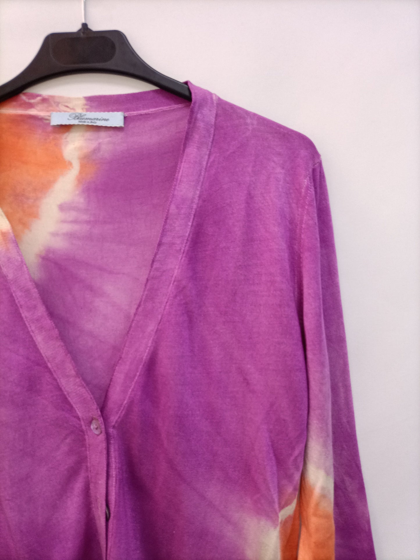 BLUMARINE. Chaqueta punto buganvilla. T s/m