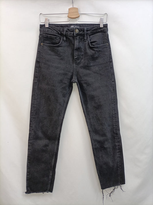 ZARA. Black denim trousers size 36