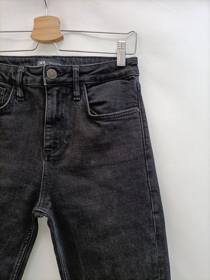 ZARA. Black denim trousers size 36