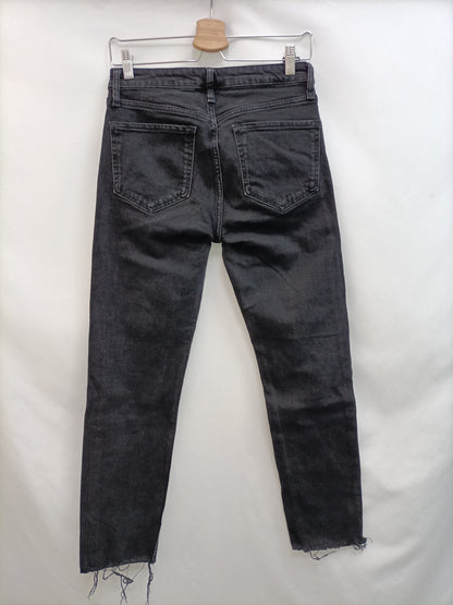 ZARA. Black denim trousers size 36