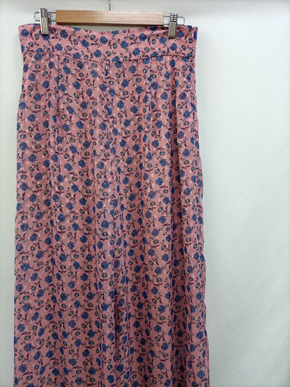OTRAS. Pantalón palazzo rosa T.40